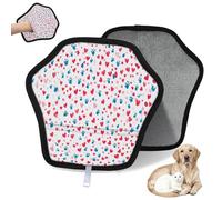 WowPrint Guante de depilación de mascotas con estampado de corazón para gatos y perros, reutilizable, electrostático, herramienta de cepillo para sofá, ropa, alfombra, muebles, asiento de coche, 1