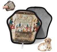 WowPrint Guante de depilación de mascotas con estampado de Egipto antiguo para gatos, perros, reutilizables, electrostáticos, herramienta de cepillo para sofá, ropa, alfombra, muebles, asiento de