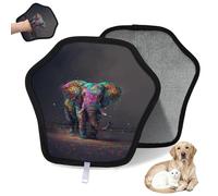 WowPrint Guante de depilación de mascotas con estampado de elefante y leopardo para gatos, perros, reutilizables, electrostáticos, herramienta de cepillo para sofá, ropa, alfombra, muebles, asiento de