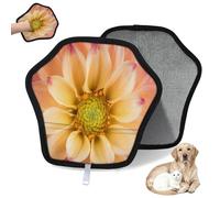 WowPrint Guante de depilación de mascotas con estampado de flores para gatos y perros, reutilizables, electrostáticos, herramienta de cepillo para sofá, ropa, alfombra, muebles, asiento de coche, 1