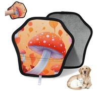 WowPrint Guante de depilación de mascotas con estampado de hongos para gatos y perros, reutilizables, electrostáticos, herramienta de cepillo para sofá, ropa, alfombra, muebles, asiento de coche, 1