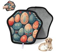 WowPrint Guante de depilación de mascotas con estampado de huevos de Pascua de Pascua, para gatos, perros, reutilizables, electrostáticos, herramienta de cepillo para sofá, ropa, alfombra, muebles