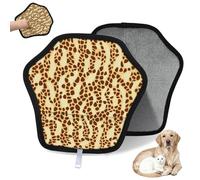 WowPrint Guante de depilación de mascotas con estampado de jirafa animal para gatos y perros, reutilizables, electrostáticos, herramienta de cepillo para sofá, ropa, alfombra, muebles, asiento de