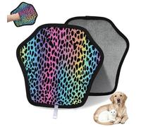 WowPrint Guante de depilación de mascotas con estampado de leopardo colorido para gatos y perros, reutilizables, electrostáticos, herramienta de cepillo para sofá, ropa, alfombra, muebles, asiento de