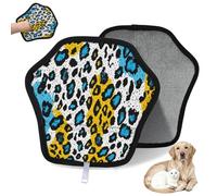 WowPrint Guante de depilación de mascotas con estampado de leopardo para gatos y perros, reutilizables, electrostáticos, herramienta de cepillo para sofá, ropa, alfombra, muebles, asiento de coche, 1