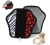 WowPrint Guante de depilación de mascotas con estampado de leopardo y cebra, reutilizable, electrostático, herramienta de cepillo para sofá, ropa, alfombra, muebles, asiento de coche, 1 paquete