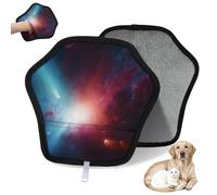 WowPrint Guante de depilación de mascotas con estampado de nebulosa galaxia para gatos y perros, reutilizables, electrostáticos, herramienta de cepillo para sofá, ropa, alfombra, muebles, asiento de