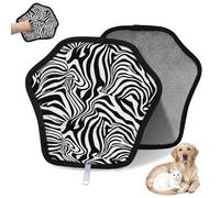 WowPrint Guante de depilación de mascotas con estampado de rayas de cebra para gatos y perros, reutilizables, electrostáticos, herramienta de cepillo para sofá, ropa, alfombra, muebles, asiento de