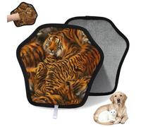 WowPrint Guante de depilación de mascotas con estampado de tigre para gatos y perros, reutilizables, electrostáticos, herramienta de cepillo para sofá, ropa, alfombra, muebles, asiento de coche