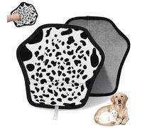 WowPrint Guante de depilación de mascotas con estampado de vaca para gatos y perros, reutilizables, electrostáticos, herramienta de cepillo para sofá, ropa, alfombra, muebles, asiento de coche, 1