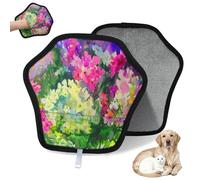 WowPrint Guante de depilación de mascotas con estampado floral de acuarela para gatos, perros, reutilizables, electrostáticos, herramienta de cepillo para sofá, ropa, alfombra, muebles, asiento de