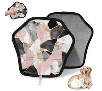 WowPrint Guante de depilación de mascotas con estampado geométrico de mármol artístico para gatos y perros, reutilizables, electrostáticos, herramienta de cepillo para sofá, ropa, alfombra, muebles