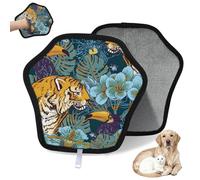 WowPrint Guante de depilación de mascotas con flor de tucán tropical para gatos, perros, tigre, reutilizables, electrostáticos, herramienta de cepillo para sofá, ropa, alfombra, muebles, asiento de
