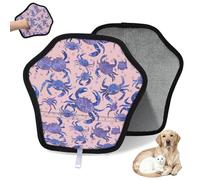 WowPrint Guante de depilación de mascotas con patrón de cangrejo para gatos y perros, reutilizables, electrostáticos, herramienta de cepillo para sofá, ropa, alfombra, muebles, asiento de coche