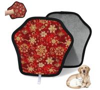 WowPrint Guante de depilación de mascotas con patrón de copos de nieve para gatos, perros, reutilizables, electrostáticos, herramienta de cepillo para sofá, ropa, alfombra, muebles, asiento de coche