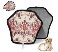 WowPrint Guante de depilación de mascotas con patrón de flores para gatos y perros, reutilizables, electrostáticos, herramienta de cepillo para sofá, ropa, alfombra, muebles, asiento de coche, 1