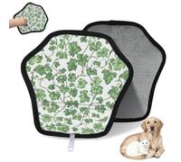 WowPrint Guante de depilación de mascotas con patrón de hojas de uva, para gatos, perros, reutilizables, electrostáticos, herramienta de cepillo para sofá, ropa, alfombra, muebles, asiento de coche, 1