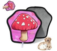WowPrint Guante de depilación de mascotas con patrón de hongos para gatos, perros, reutilizables, electrostáticos, herramienta de cepillo para sofá, ropa, alfombra, muebles, asiento de coche, paquete