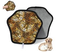 WowPrint Guante de depilación de mascotas con patrón de jaguares de leopardo para gatos, perros, leopardo, reutilizables, electrostáticos, herramienta de cepillo para sofá, ropa, alfombra, muebles