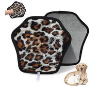 WowPrint Guante de depilación de mascotas con patrón de leopardo para gatos y perros, reutilizable, electrostático, herramienta de cepillo para sofá, ropa, alfombra, muebles, asiento de coche, 1