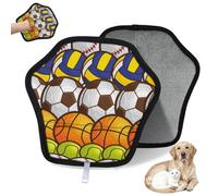 WowPrint Guante de depilación de mascotas con patrón de pelota deportiva para gatos y perros, reutilizables, electrostáticos, herramienta de cepillo para sofá, ropa, alfombra, muebles, asiento de