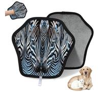 WowPrint Guante de depilación de mascotas con patrón de piel de cebra para gatos y perros, reutilizables, electrostáticos, herramienta de cepillo para sofá, ropa, alfombra, muebles, asiento de coche
