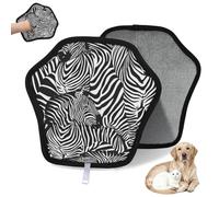 WowPrint Guante de depilación de mascotas con patrón de rayas de cebra para gatos y perros, reutilizables, electrostáticos, herramienta de cepillo para sofá, ropa, alfombra, muebles, asiento de coche