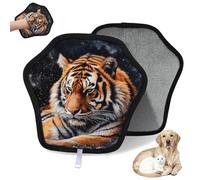 WowPrint Guante de depilación de mascotas con patrón de tigre animal para gatos y perros, reutilizable, electrostático, herramienta de cepillo para sofá, ropa, alfombra, muebles, asiento de coche, 1