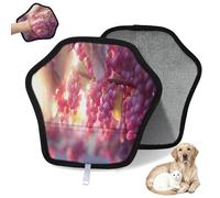 WowPrint Guante de depilación de mascotas con patrón de uvas, para gatos, perros, reutilizables, electrostáticos, herramienta de cepillo para sofá, ropa, alfombra, muebles, asiento de coche, 1 paquete