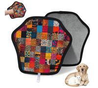 WowPrint Guante de depilación de mascotas con patrón étnico africano para gatos y perros, reutilizables, electrostáticos, herramienta de cepillo para sofá, ropa, alfombra, muebles, asiento de coche