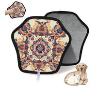 WowPrint Guante de depilación de mascotas con patrón étnico indio para gatos, perros, reutilizables, electrostáticos, herramienta de cepillo para sofá, ropa, alfombra, muebles, asiento de coche, 1