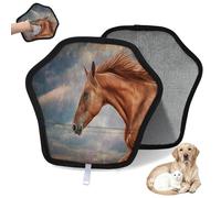 WowPrint Guante de depilación de mascotas de color vintage para gatos, perros, caballos, reutilizables, electrostáticos, herramienta de cepillo para sofá, ropa, alfombra, muebles, asiento de coche, 2