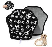 WowPrint Guante de depilación de mascotas de fútbol negro y blanco para gatos, perros, fútbol, fútbol, reutilizable, electrostático, herramienta de cepillo para sofá, ropa, alfombra, muebles, asiento