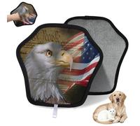 WowPrint Guante de depilación de mascotas de la Constitución de Águila de la Bandera Americana para gatos y perros, reutilizables, electrostáticos, herramienta de cepillo para sofá, ropa, alfombra