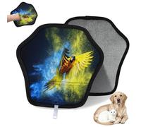 WowPrint Guante de depilación de mascotas en polvo de explosión de loro para gatos, perros, loros, reutilizables, electrostáticos, herramienta de cepillo para sofá, ropa, alfombra, muebles, asiento de