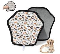 WowPrint Guante de depilación de mascotas para gatos, perros, estampado de caballo, reutilizable, electrostático, herramienta de cepillo para sofá, ropa, alfombra, muebles, asiento de coche, 1 paquete