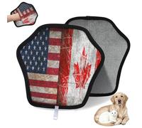 WowPrint Guante de depilación retro de la bandera de Canadá de Estados Unidos para gatos, perros, retro, reutilizables, electrostáticos, herramienta de cepillo para sofá, ropa, alfombra, muebles
