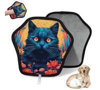WowPrint Guante de eliminación de pelo de mascotas con flores de color animal para gatos, perros, reutilizables, electrostáticos, herramienta de cepillo para sofá, ropa, alfombra, muebles, asiento de