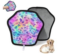 WowPrint Guantes de depilación de mascotas coloridos con estampado de leopardo para gatos y perros, reutilizables, electrostáticos, herramienta de cepillo para sofá, ropa, alfombra, muebles, asiento