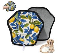 WowPrint Guantes de depilación de mascotas con estampado de hojas de limón para gatos y perros, reutilizables, electrostáticos, herramienta de cepillo para sofá, ropa, alfombra, muebles, asiento de