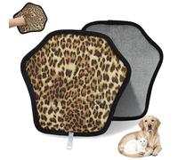 WowPrint Guantes de depilación de mascotas con estampado de leopardo animal para gatos, perros, textura de leopardo, reutilizables, electrostáticos, herramienta de cepillo para sofá, ropa, alfombra
