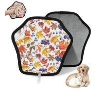 WowPrint Guantes de depilación de mascotas con hojas de uva otoñales para gatos y perros, reutilizables, electrostáticos, herramienta de cepillo para sofá, ropa, alfombra, muebles, asiento de coche