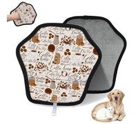 WowPrint Guantes de depilación de mascotas con impresión artística de granos de café para gatos y perros, diseño de café, reutilizables, electrostáticos, herramienta de cepillo para sofá, ropa