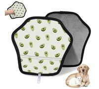 WowPrint Guantes de depilación de mascotas con patrón de aguacate para gatos, perros, estampado de aguacate, reutilizables, electrostáticos, herramienta de cepillo para sofá, ropa, alfombras, muebles