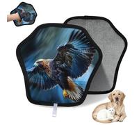 WowPrint Guantes de depilación de mascotas con patrón de águila para gatos y perros, reutilizables, electrostáticos, herramienta de cepillo para sofá, ropa, alfombra, muebles, asiento de coche