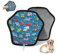 WowPrint Guantes de depilación de mascotas con patrón de coche para gatos y perros, reutilizables, electrostáticos, herramienta de cepillo para sofá, ropa, alfombra, muebles, asiento de coche, paquete