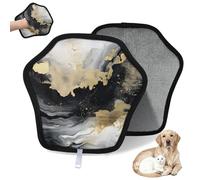 WowPrint Guantes de depilación de mascotas con textura de mármol para gatos, perros, reutilizables, electrostáticos, herramienta de cepillo para sofá, ropa, alfombra, muebles, asiento de coche, 2