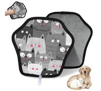 WowPrint Guantes de eliminación de pelo de mascotas, para gatos, perros, Caeroon, gatos, reutilizables, electrostáticos, herramienta de cepillo para sofá, ropa, alfombras, muebles, asiento de coche, 1