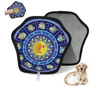 WowPrint Horóscopo - Guante para eliminar el pelo de mascotas para gatos, perros, reutilizables, electrostáticos, guantes de pelo de mascotas, herramienta de cepillo para sofá, ropa, alfombra, muebles