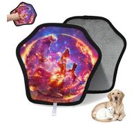 WowPrint Hot Sun On Galaxy Nebula - Guante de depilación de mascotas para gatos, perros, galaxia, reutilizables, electrostáticos, herramienta de cepillo para sofá, ropa, alfombra, muebles, asiento de